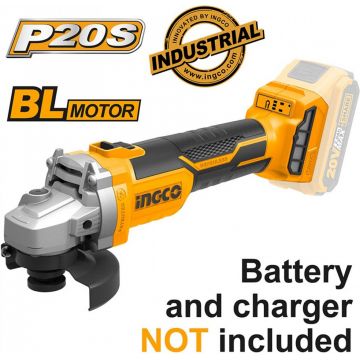Flex Polizor Unghiular 20V 115mm, 9000rpm, brushless fara acumulator Ingco CAGLI1152