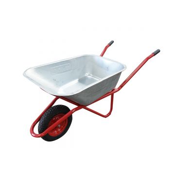 Roaba metalica 80L cu roata pneumatica 350/8 si cuva galvanizata 880x600x270mm, Cod: 40TH218, Brand: BRECKNER GERMANY Roaba metalica 80L cu roata pneumatica 350/8 si cuva galvanizata 880x600x270mm, Cod: 40TH218, Brand: BRECKNER GERMANY