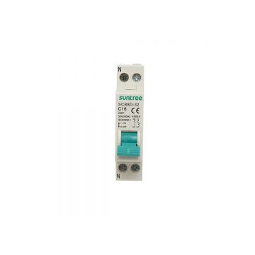 Siguranta automata bipolara 1P+N, 16A, 4.5kA, Cod: BK78976, Brand: SUNTREE
