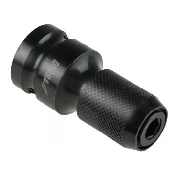Adaptorul pentru biti impact Dedra 18A7002, cu prindere hexagonala, montare rapida, 1/2-1/4