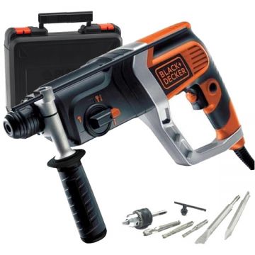 Black  Decker  KD990KA - Rotopercutor SDS-Plus 850 W 2.4 J valiza plastic accesorii