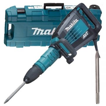 Makita  HM1214C - Demolator SDS-Max 1510 W 25.7 J turatie reglabila sistem antivibratii led service turatie constanta pornire lina valiza speciala accesorii