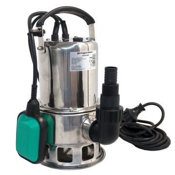 Pompa submersibila cu  plutitor, inox, 400W, apa murdara, debit 140L/min, H maxim de refulare 5.5m,  racord 1.5