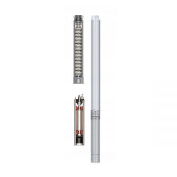 Pompa Submersibila Inox IPRO Professional 4IPRO 6/022S, 1500W, Debit 185l/min, H-85m, Rezistenta la Nisip, 230V