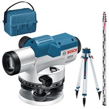 Bosch  GOL 26 G + BT160 + GR500 - Nivela optica 100 m 26X +/-15 grade trepied mira valiza plastic