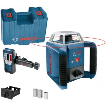 Bosch  GRL 400 H + LR 1 - Nivela laser rotativa 20 m +/-0.08 mm/m 600 rot/min receptor valiza plastic