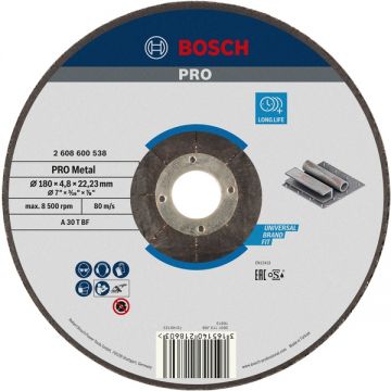 Bosch  PRO Metal - Disc polizare metal 180x22.2x4.8  mm
