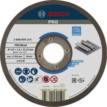 Bosch  PRO Metal - Disc taiere metal 115x22.2x1.6 mm 1 buc