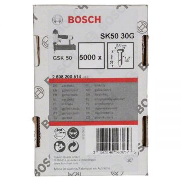 Bosch  SK50 30G - Cuie masini pneumatice cap inecat - grade 30 mm GSK 50 5000 buc