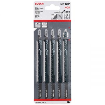 Bosch  T344DP - Set panze fierastrau pendular tija cu un prag de prindere (T) 152 mm lemn taiere dreapta grosiera 5 bucati