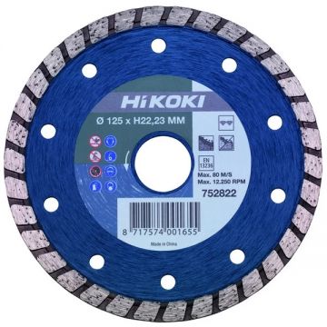 HiKOKI  752822 - Disc diamantat de taiere continuu 125x22.2x- mm taiere uscata