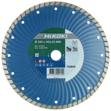 HiKOKI  752845 - Disc diamantat de taiere continuu 230x22.2x- mm taiere uscata