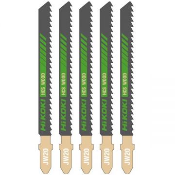 HiKOKI  JW20 - Set panze fierastrau pendular tija cu un prag de prindere (T) 100.4 mm lemn taiere dreapta grosiera 5 bucati