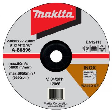 Makita  A-80896 - Disc polizare inox 230x22.2x6  mm
