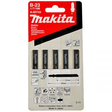 Makita  B-23 - Set panze fierastrau pendular tija cu un prag de prindere (T) 50 mm metal taiere dreapta fina 5 bucati