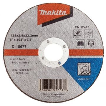 Makita  D-18677 - Disc taiere metal 125x22.2x2.5 mm 1 buc