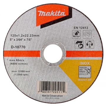 Makita  D-18770 - Disc taiere inox 125x22.2x1.2 mm