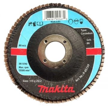 Makita  P-65159 - Disc lamelar profil convex 115x22.2 mm granulatie 80