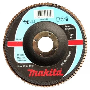 Makita  P-65193 - Disc lamelar profil convex 125x22.2 mm granulatie 80