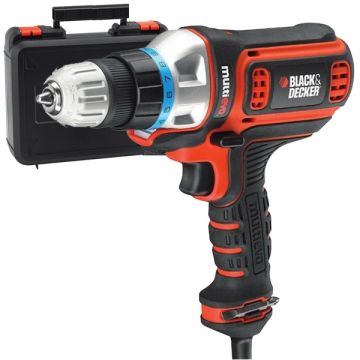 Black  Decker  MT350K - Masina de gaurit fara percutie 300 W mandrina rapida 10 mm 1 treapta viteza valiza plastic