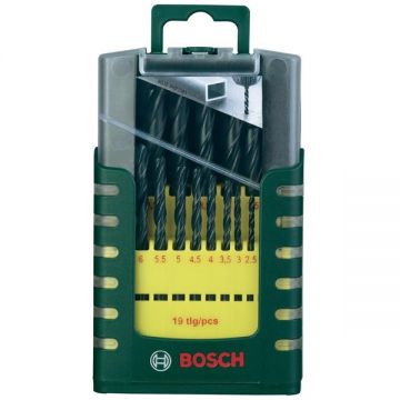 Bosch  2607017151 - Set burghie metal HSS-R 1-10  mm tija cilindrica 19  bucati