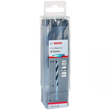 Bosch  2608577268 - Set burghie metal HSS-PointTeq 10  mm tija cilindrica 10  bucati