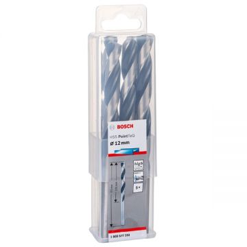 Bosch  2608577288 - Set burghie metal HSS-PointTeq 12  mm tija cilindrica 5  bucati