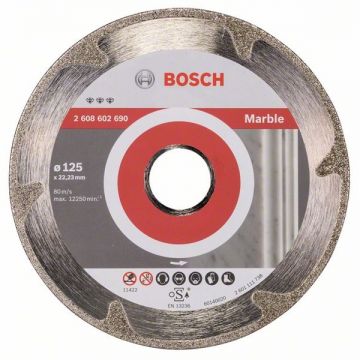 Bosch  Best for Marble - Disc diamantat de taiere continuu 125x22.2x2.2 mm taiere uscata