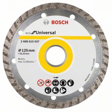 Bosch  ECO for Universal - Disc diamantat de taiere continuu 125x22.2x2.4 mm taiere uscata