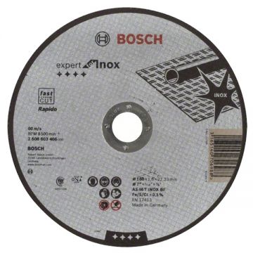 Bosch  Expert for Inox - Rapido - Disc taiere inox 180x22.2x1.6 mm 1 buc