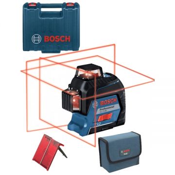 Bosch GLL 3-80 - Nivela laser cu linii 30 m +/-0.2 mm/m 3 linii laser fascicul rosu proiectie 360 grade valiza plastic Bosch GLL 3-80 - Nivela laser cu linii 30 m +/-0.2 mm/m 3 linii laser fascicul rosu proiectie 360 grade valiza plastic
