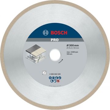 Bosch  PRO Ceramic - Disc diamantat de taiere continuu 300x25.4x2.8 mm taiere umeda si uscata