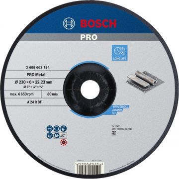 Bosch  PRO Metal - Disc polizare metal 230x22.2x6  mm