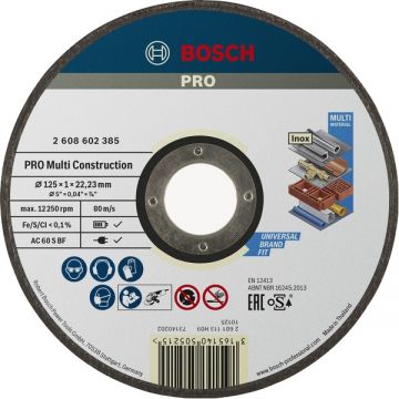 Bosch  PRO Multi Material - Disc taiere multimaterial 125x22.2x1 mm 1 buc