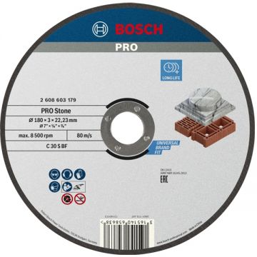 Bosch  PRO Stone - Disc taiere piatra 180x22.2x3 mm 1 buc