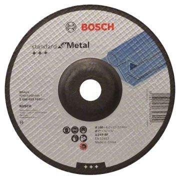 Bosch  Standard for Metal - Disc polizare metal 180x22.2x6  mm
