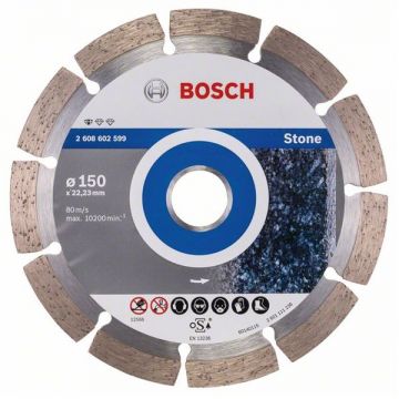 Bosch  Standard for Stone - Disc diamantat de taiere segmentat 150x22.2x2 mm taiere uscata