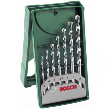 Bosch  X-Line - Set burghie de zidarie 3-8  mm tija cilindrica 7 bucati