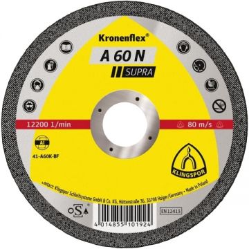 Klingspor  A 60 N SUPRA - Disc taiere aluminiu 115x22.2x1 mm 1 buc