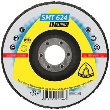 Klingspor  SMT 624 SUPRA - Disc lamelar profil convex 125x22.2 mm granulatie 40