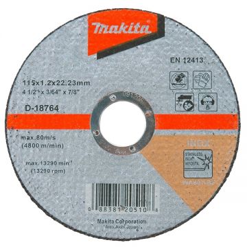 Makita  D-18764 - Disc taiere inox 115x22.2x1.2 mm 1 buc