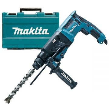 Makita  HR2631F - Rotopercutor SDS-Plus 800 W 2.4 J sistem antivibratii led iluminare protectie suprasarcina valiza plastic