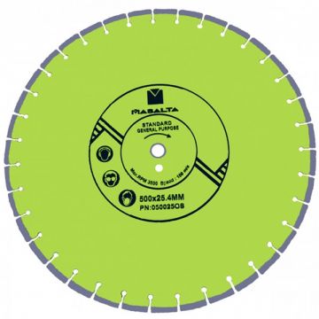 Masalta  1155202450 - Disc diamantat de taiere segmentat 450x25.4x3.6 mm taiere umeda si uscata