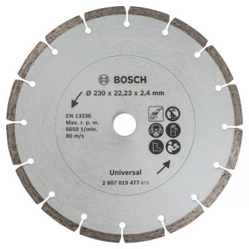 Bosch  2607019477 - Disc diamantat de taiere segmentat 230x22.2x2.4 mm taiere uscata