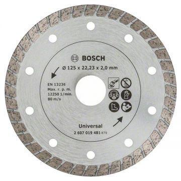 Bosch  2607019481 - Disc diamantat de taiere continuu 125x22.2x2 mm taiere uscata
