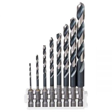 Bosch  2608577139 - Set burghie metal HSS Impact Control 2-10  mm tija hexagonala 8  bucati