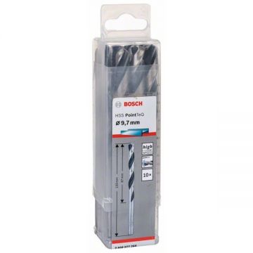 Bosch  2608577265 - Set burghie metal HSS-PointTeq 9.7  mm tija cilindrica 10  bucati