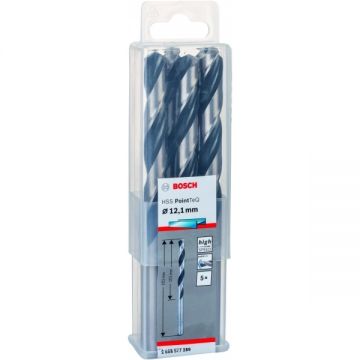 Bosch  2608577289 - Set burghie metal HSS-PointTeq 12.1  mm tija cilindrica 5  bucati
