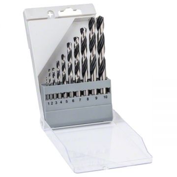 Bosch  2608577348 - Set burghie metal HSS-PointTeq 1-10  mm tija cilindrica 10  bucati