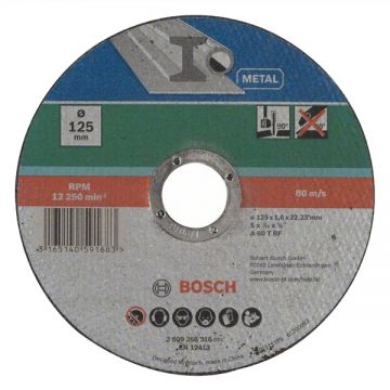 Bosch  2609256316 - Disc taiere metal 125x22.2x1.6 mm 1 buc